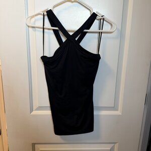 Women's Gapfit Low Impact Criss Cross Tank Black Size XS